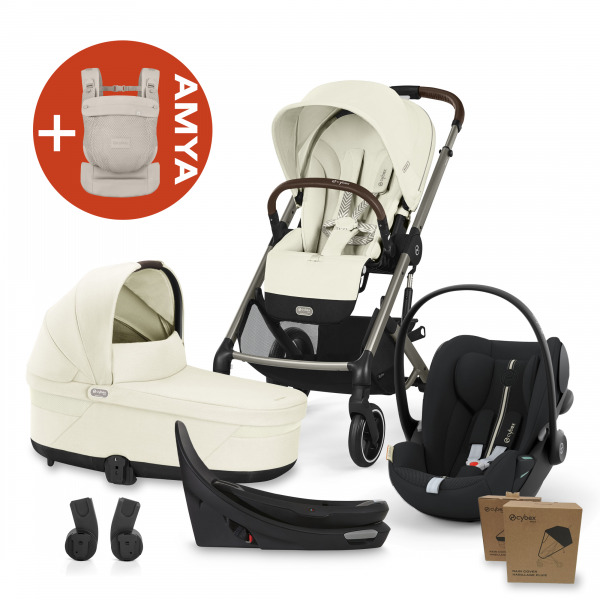 CYBEX Gold Balios 4in1 All Weather +AMYA - Seashell Beige/Moon Black